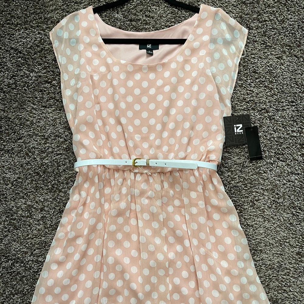 Blush Pink Semi Formal dress with belt